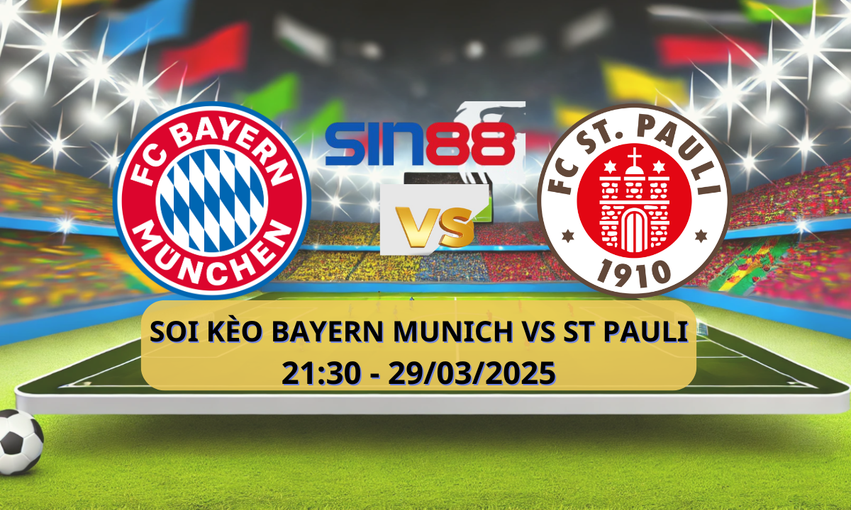 Nhận định bóng đá Bayern Munich – St. Pauli 21h30 ngày 29/03/2025 – Bundesliga