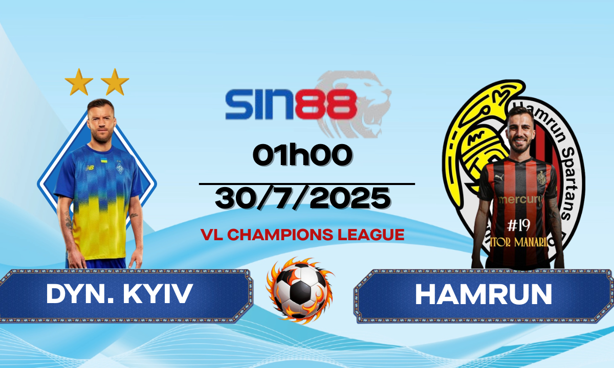 Nhận định bóng đá Dyn. Kyiv – Hamrun 01h00 ngày 30/07/2025 – VL Champions League