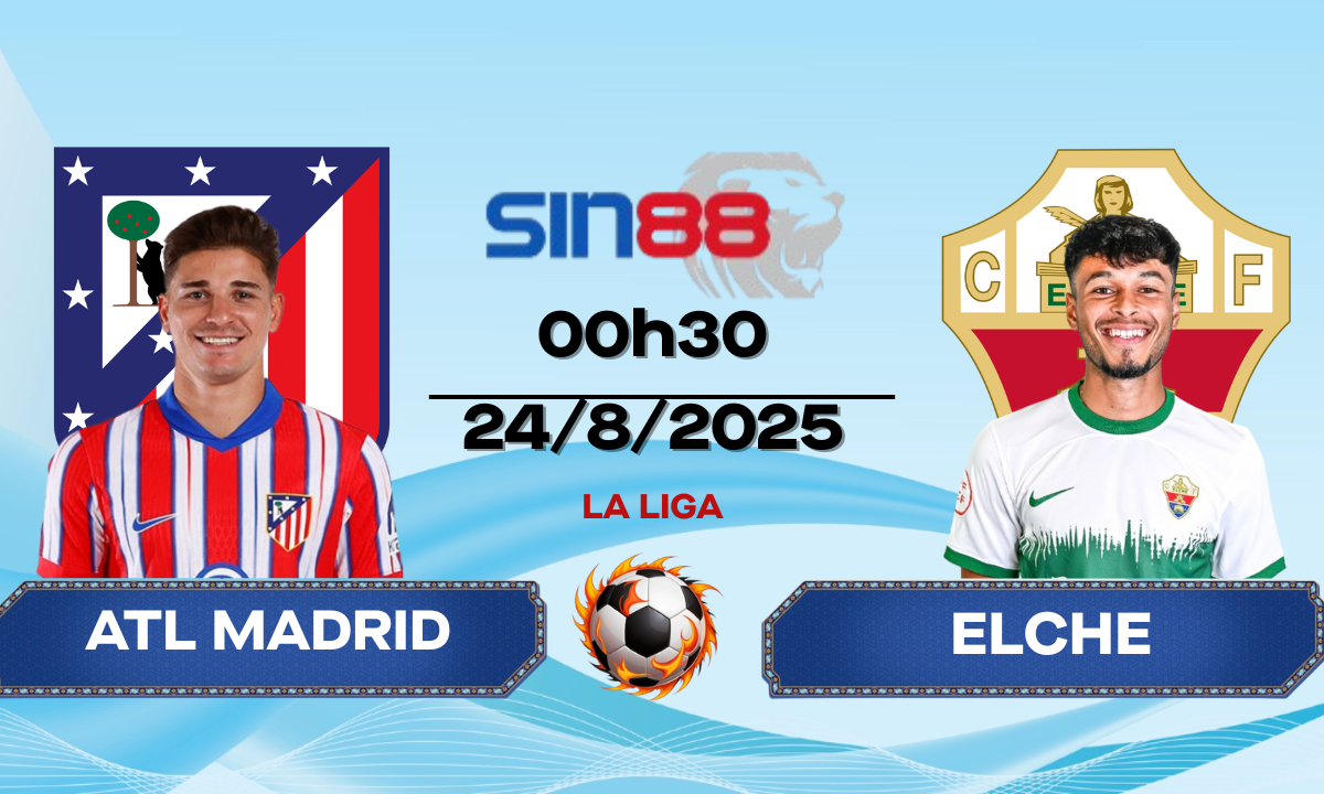 Soi kèo bóng đá Atl Madrid – Elche 00h30 ngày 24/08/2025 – La Liga