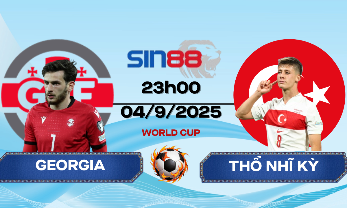 Soi kèo bóng đá Georgia – Thổ Nhĩ Kỳ 23h00 ngày 04/09/2025 – VL World Cup