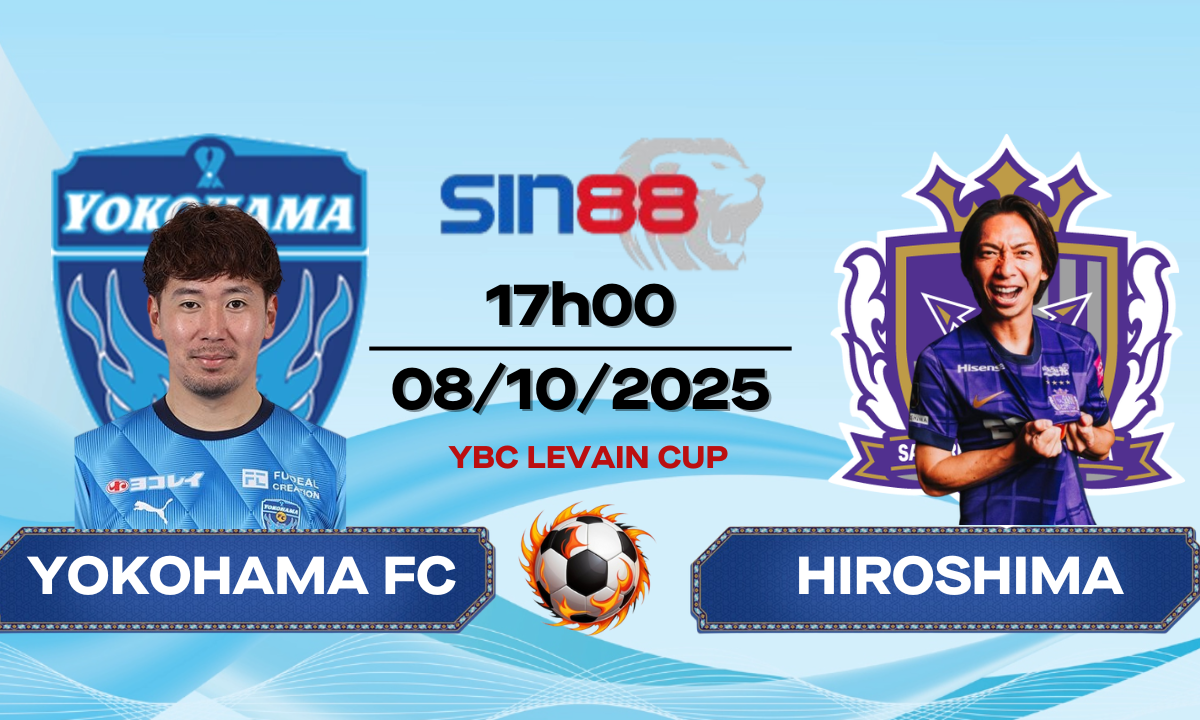 Soi kèo bóng đá Yokohama FC – Sanfrecce Hiroshima 17h00 ngày 08/10/2025 – YBC Levain Cup