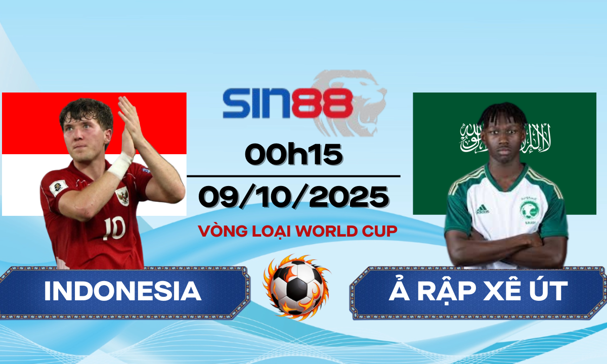 Soi kèo bóng đá Indonesia – Ả Rập Xê Út 00h15 ngày 09/10/2025 – VL World Cup