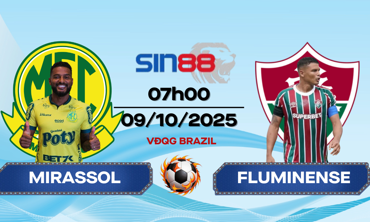 Soi kèo bóng đá Mirassol – Fluminense 07h00 ngày 09/10/2025 – VĐQG Brazil