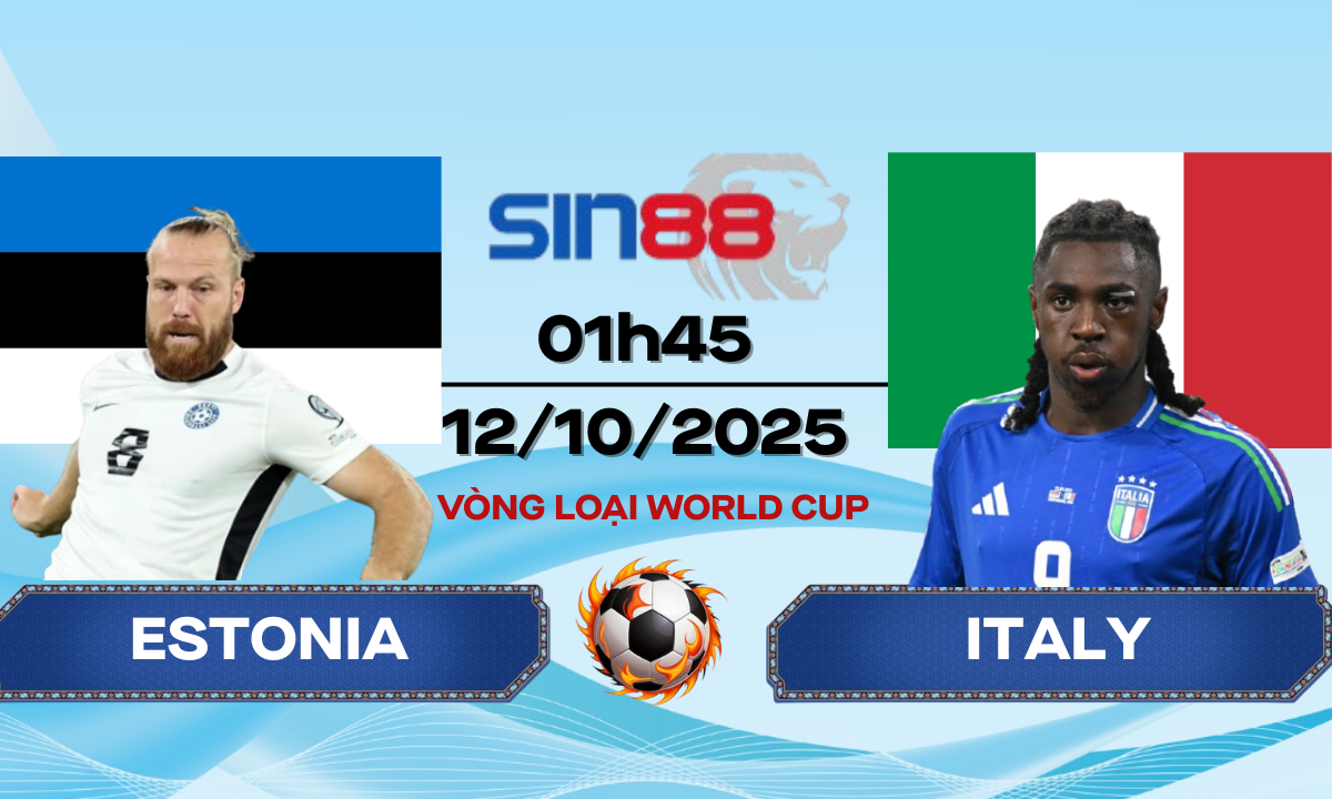 Soi kèo bóng đá Estonia – Italy 01h45 ngày 12/10/2025 – VL World Cup
