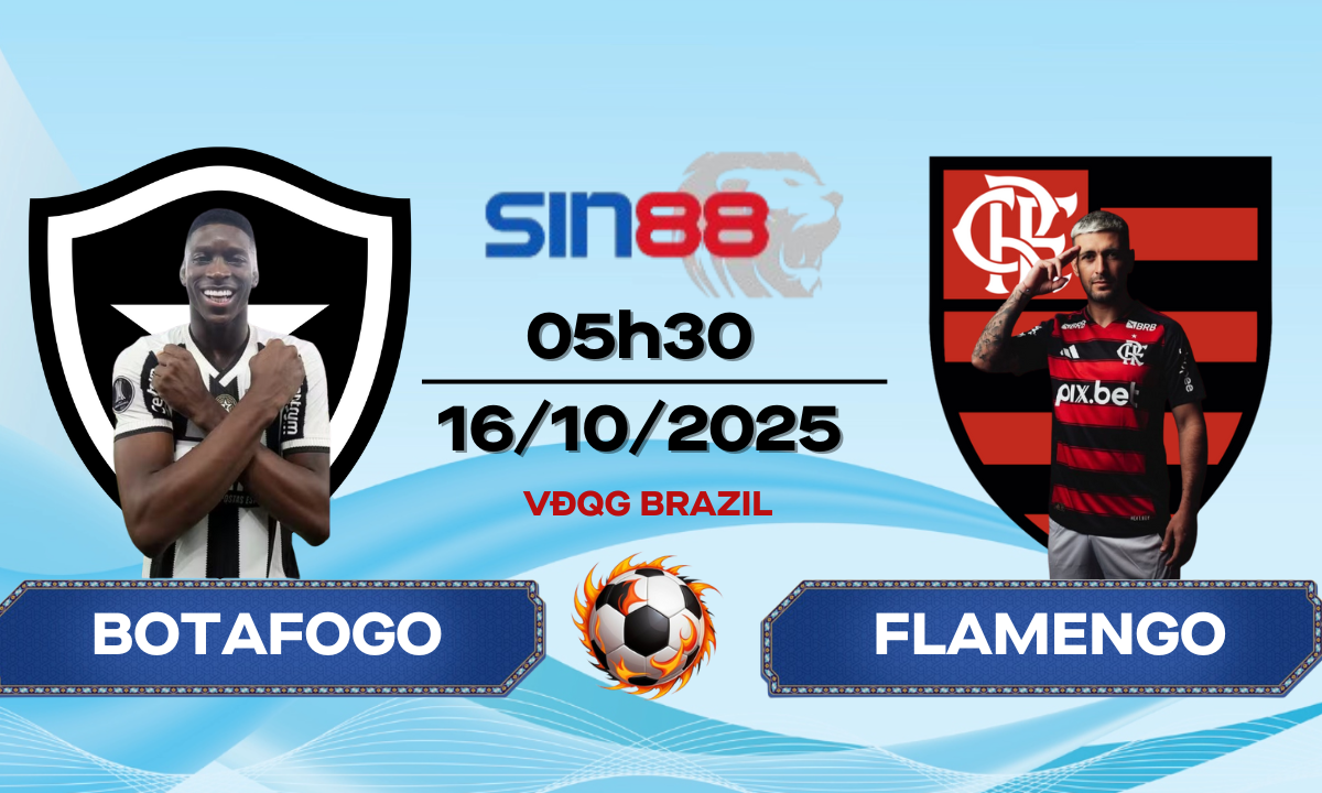 Soi kèo bóng đá Botafogo – Flamengo 05h30 ngày 16/10/2025 – VĐQG Brazil