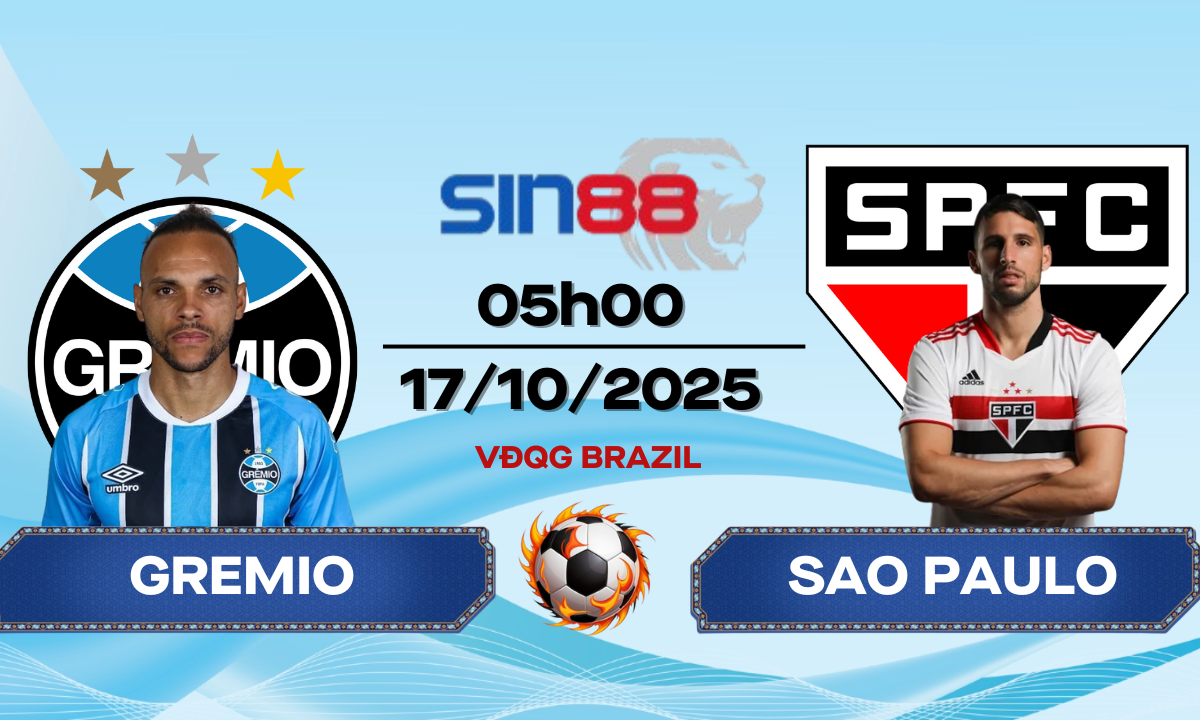 Soi kèo bóng đá Gremio – Sao Paulo 05h00 ngày 17/10/2025 – VĐQG Brazil