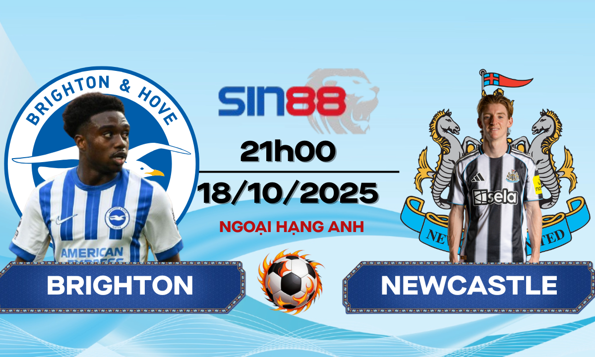 Soi kèo bóng đá Brighton – Newcastle 21h00 ngày 18/10/2025 – Ngoại hạng Anh
