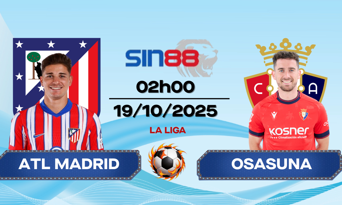 Soi kèo bóng đá Atl Madrid – Osasuna 02h00 ngày 19/10/2025 – La Liga