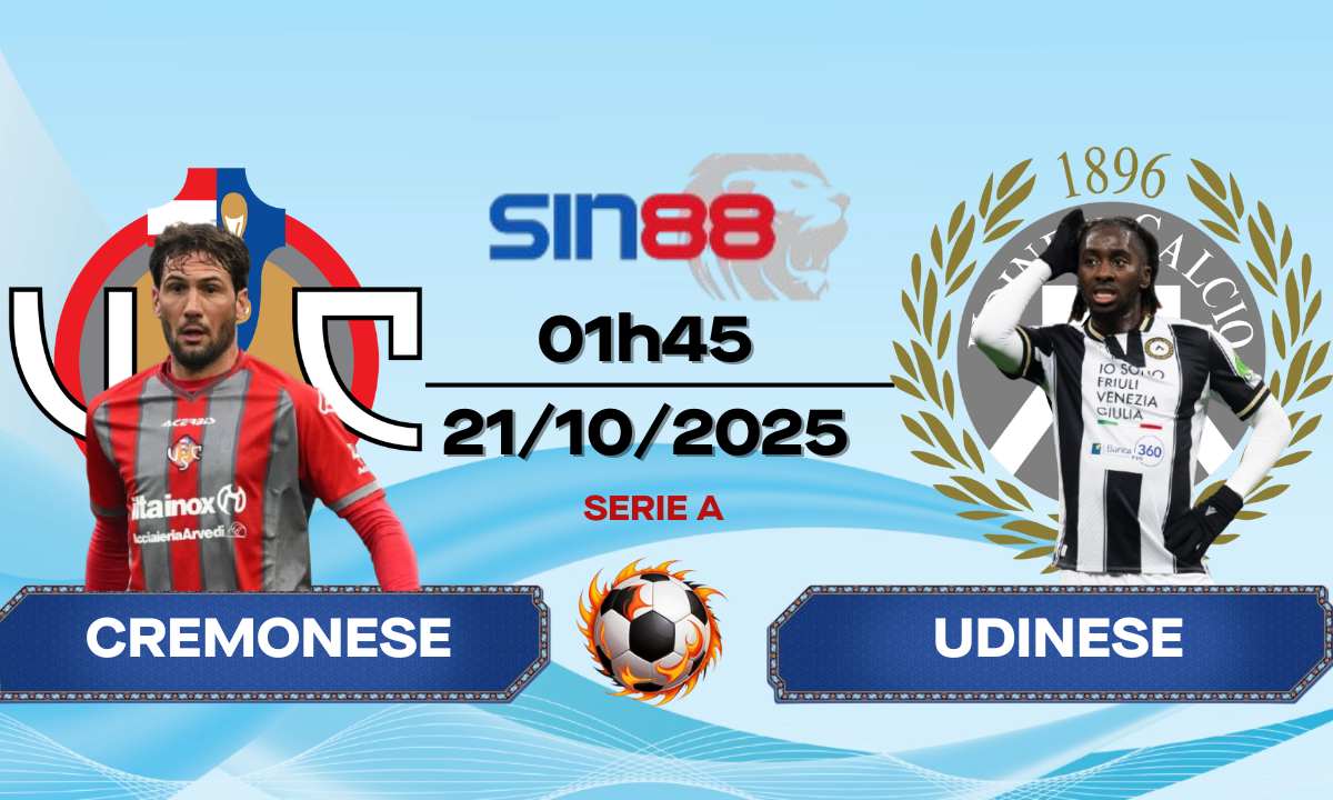 Soi kèo bóng đá Cremonese – Udinese 01h45 ngày 21/10/2025 – Serie A
