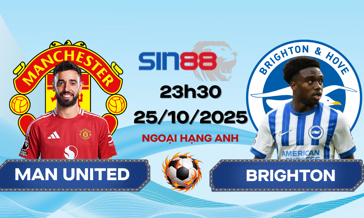 Soi kèo bóng đá Manchester United – Brighton 23h30 ngày 25/10/2025 – Ngoại hạng Anh