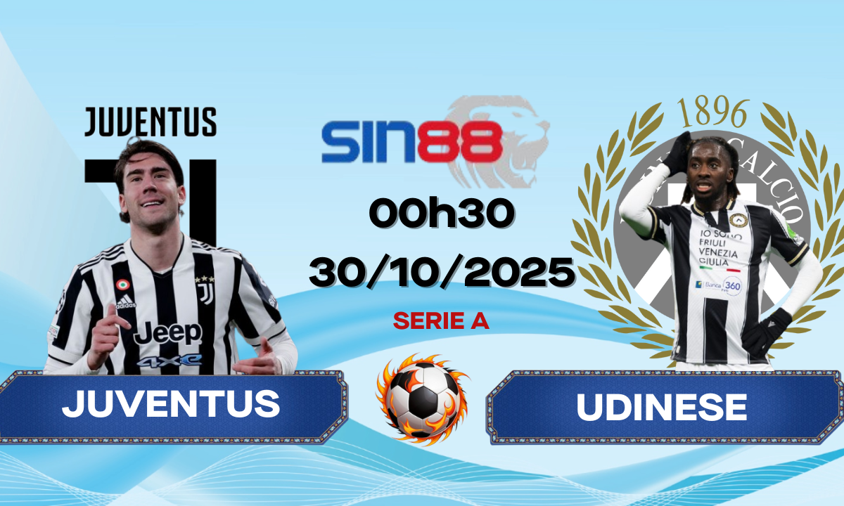 Soi kèo bóng đá Juventus – Udinese 00h30 ngày 30/10/2025 – Serie A