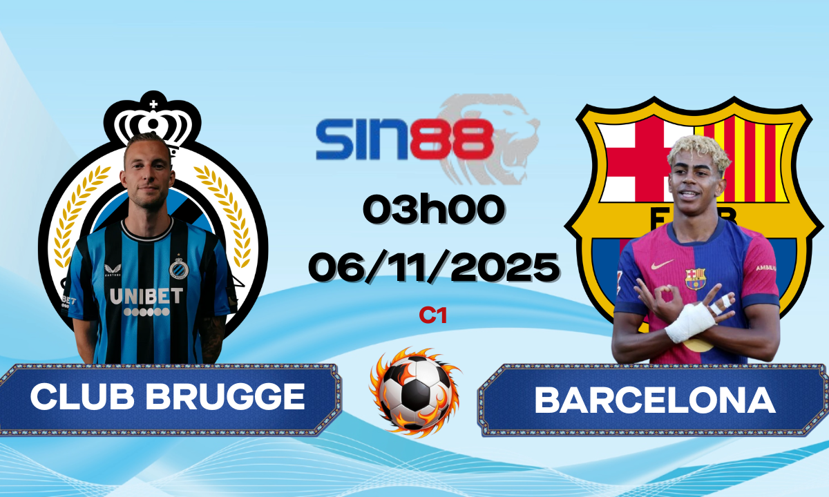 Soi kèo bóng đá Club Brugge KV – Barcelona 03h00 ngày 06/11/2025 – Champions League