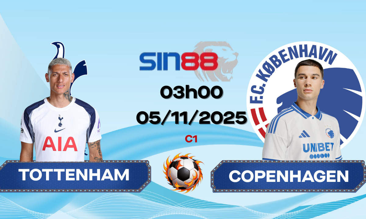 Soi kèo bóng đá Tottenham – Copenhagen 03h00 ngày 05/11/2025 – Champions League